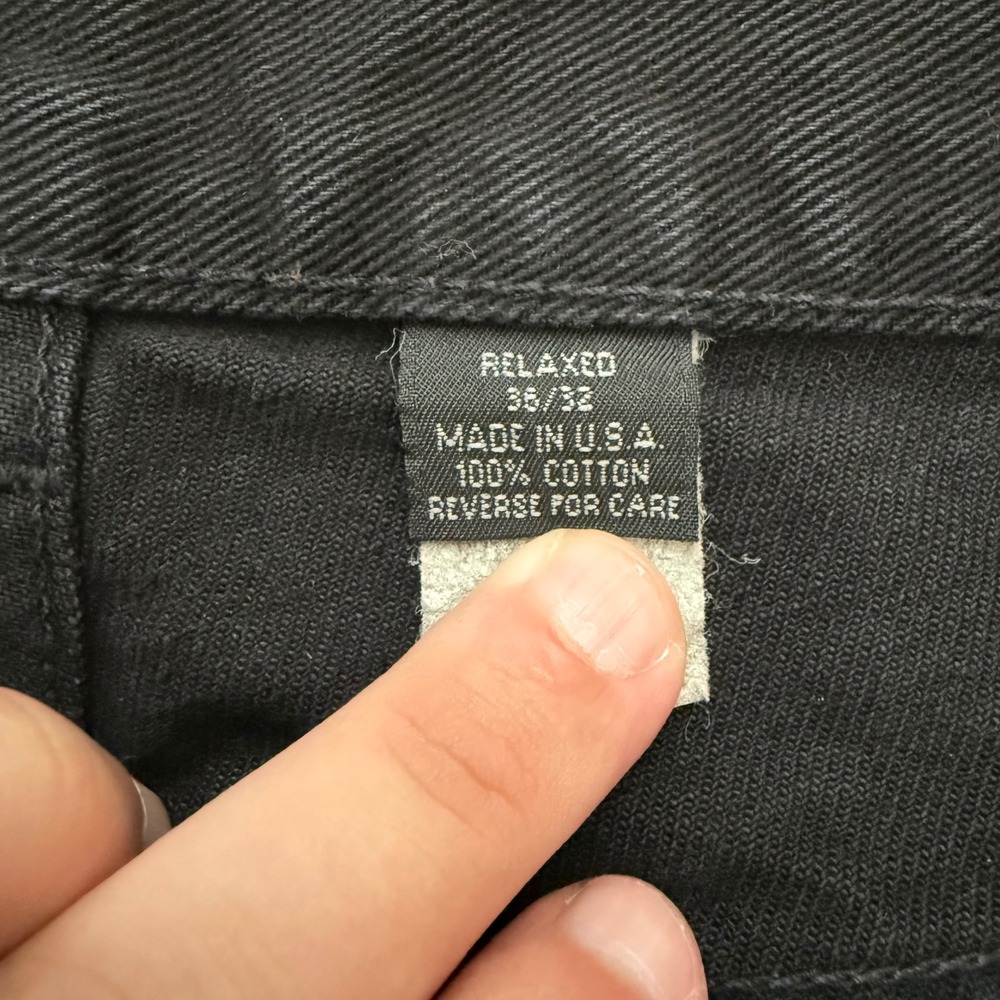 Harley Davidson Relaxed Jeans Mens 36x32 Black Vintage Made in USA 100% Cotton - Picture 6 of 12